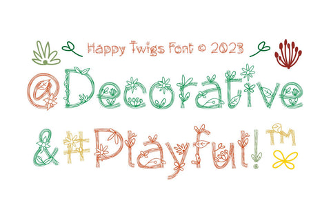 Happy Twigs Font yumnatype 