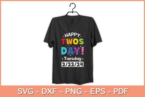 Happy Twosday 2024 Gift Teacher Girls Boys Svg Cutting File SVG Helal 