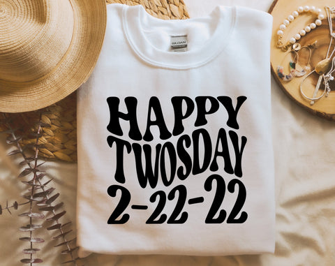 Happy Twosday SVG, 22 February 2022 SVG Cut File, Twosday SVG SVG HappyDesignStudio 