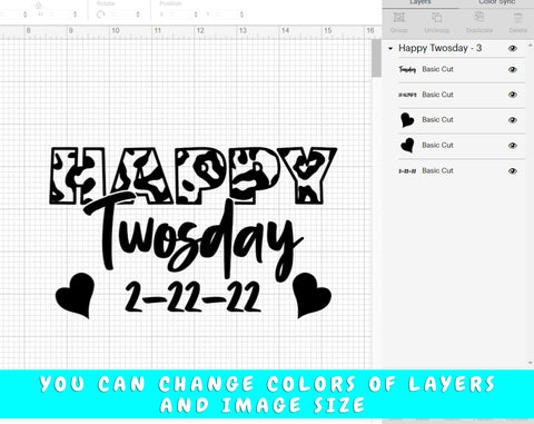 Happy Twosday SVG, 22 February 2022 SVG Cut File, Twosday SVG SVG HappyDesignStudio 