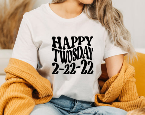Happy Twosday SVG, 22 February 2022 SVG Cut File, Twosday SVG SVG HappyDesignStudio 
