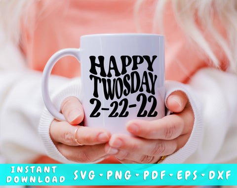 Happy Twosday SVG, 22 February 2022 SVG Cut File, Twosday SVG SVG HappyDesignStudio 