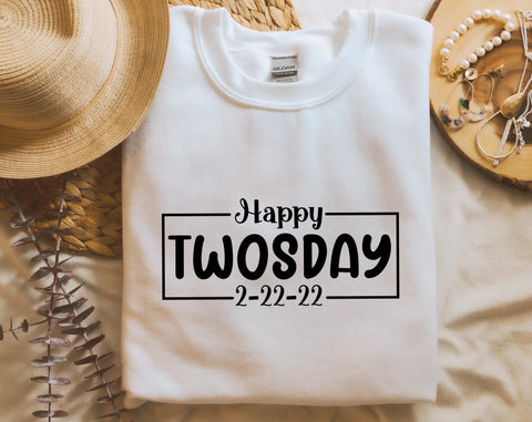 Happy Twosday SVG, 22 February SVG Cut File SVG HappyDesignStudio 