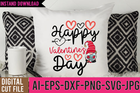 Happy Valenine's Day SVG Design,Gnome SVG Bundle ,Gnome SVG Cut Files SVG BlackCatsMedia 