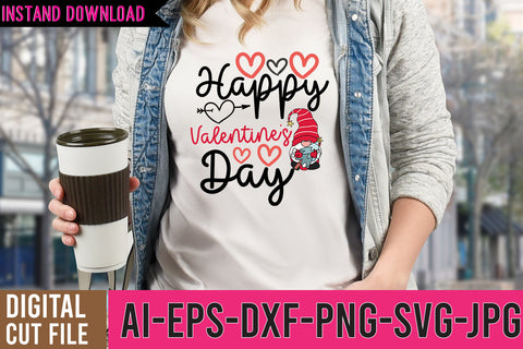 Happy Valenine's Day SVG Design,Gnome SVG Bundle ,Gnome SVG Cut Files SVG BlackCatsMedia 