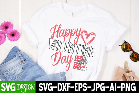 Happy Valentine Day SVG Cut File, Valentine's Day SVG Cut File SVG BlackCatsMedia 