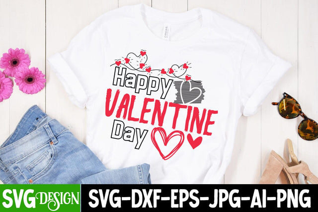 Happy Valentine Day SVG Cut File, Valentine's Day SVG Cut File SVG BlackCatsMedia 