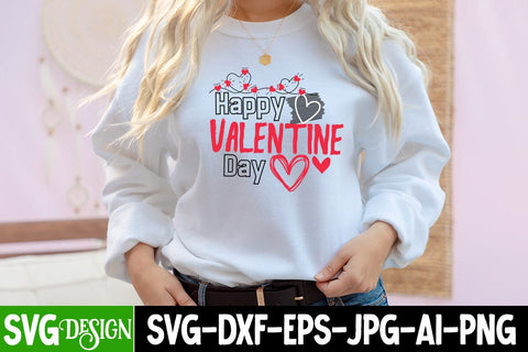 Happy Valentine Day SVG Cut File, Valentine's Day SVG Cut File SVG BlackCatsMedia 