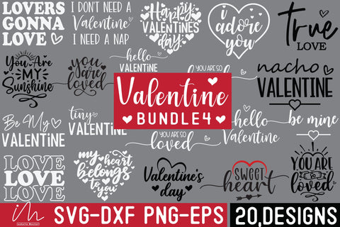 Happy Valentine svg bundle, Happy valentine t shirt svg, Valentine cricut, papa's little valentine, love svg SVG Isabella Machell 