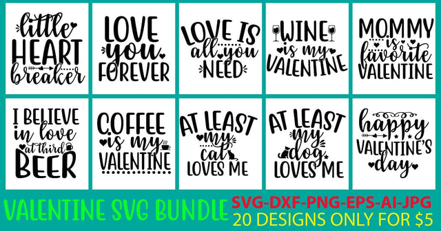 Happy Valentine SVG Bundle SVG Syaman 