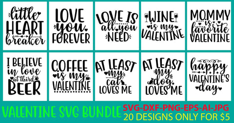 Happy Valentine SVG Bundle SVG Syaman 