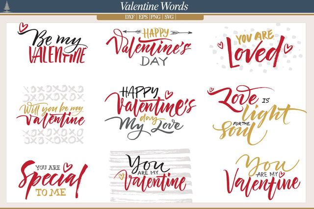 Happy Valentine Typography SVG AfterTenDesign 