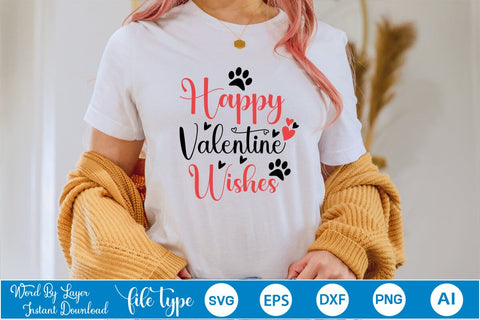 Happy Valentine Wishes SVG SVGs,Quotes and Sayings,Food & Drink,On Sale, Print & Cut SVG DesignPlante 503 