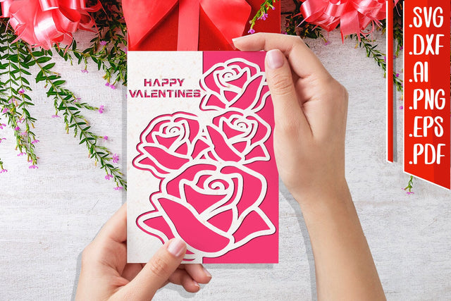 Happy Valentine's card 5 svg dxf eps ai png pdf SVG zafrans studio 