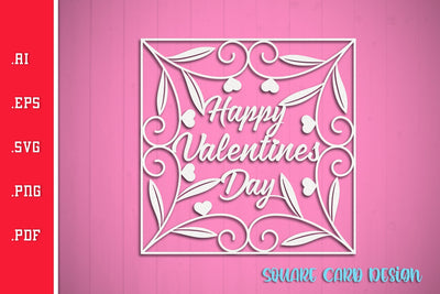 Happy Valentines Card SVG 10 SVG Slim Studio 