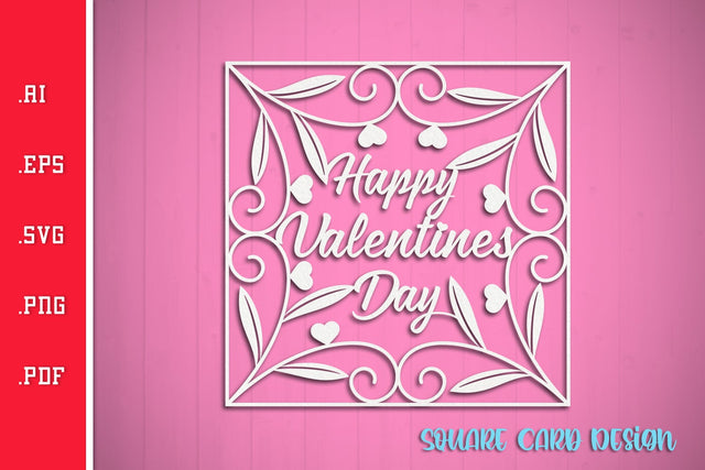 Happy Valentines Card SVG 10 SVG Slim Studio 