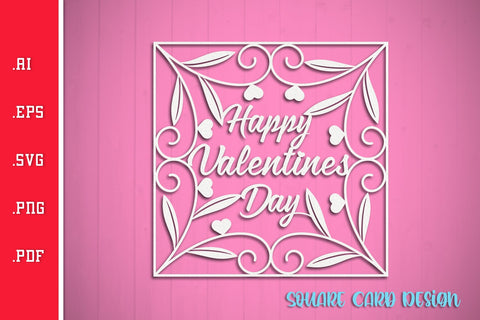 Happy Valentines Card SVG 10 SVG Slim Studio 