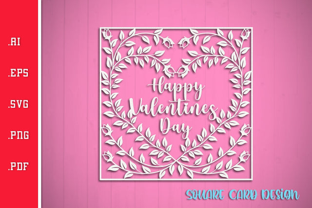 Happy Valentines Card SVG 2 SVG Slim Studio 