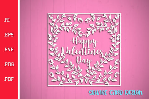 Happy Valentines Card SVG 2 SVG Slim Studio 