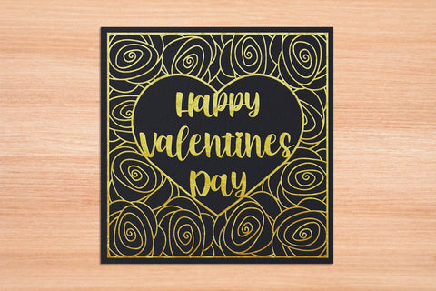 Happy Valentines Card SVG 4 SVG Slim Studio 