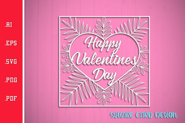 Happy Valentines Card SVG 5 SVG Slim Studio 