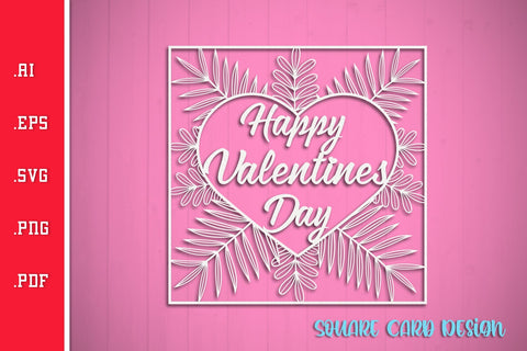 Happy Valentines Card SVG 5 SVG Slim Studio 