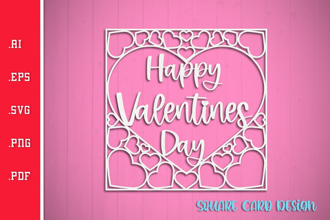 Happy Valentines Card SVG 6 SVG Slim Studio 