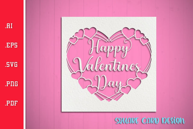 Happy Valentines Card SVG 7 SVG Slim Studio 