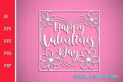 Happy Valentines Card SVG 8 SVG Slim Studio 