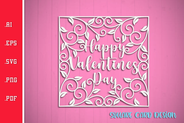 Happy Valentines Card SVG 9 SVG Slim Studio 