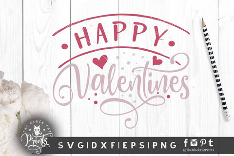 Happy Valentines cut file SVG TheBlackCatPrints 