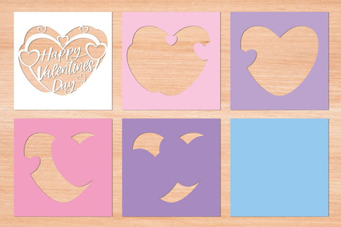 Happy Valentines Day 7 - 3D Layered Paper Cut SVG SVG Slim Studio 