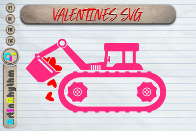 Happy Valentines Day Back hoe heart svg SVG Artinrhythm shop 