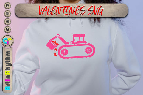 Happy Valentines Day Back hoe heart svg SVG Artinrhythm shop 