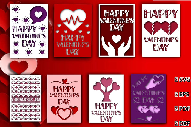 Happy Valentine's Day Card Bundle SVG Rupkotha 