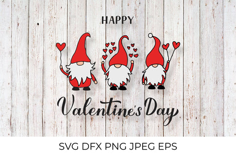 Happy Valentine’s Day. Cute Gnomes SVG LaBelezoka 