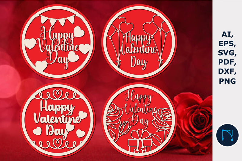 Happy Valentine's Day Door Hanger SVG SVG MD JOYNAL ABDIN 
