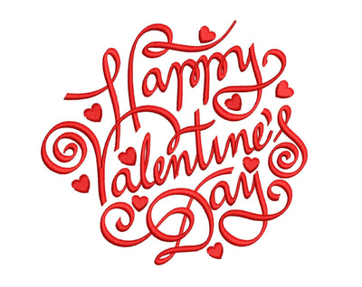 Happy Valentines Day Embroidery Design, Love Embroidery File, 3 sizes, Instant Download Embroidery/Applique DESIGNS Nino Nadaraia 