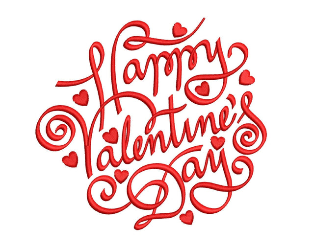 Happy Valentines Day Embroidery Design, Love Embroidery File, 3 sizes, Instant Download Embroidery/Applique DESIGNS Nino Nadaraia 