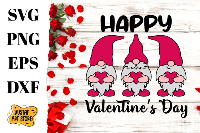 Happy Valentine's Day Gnome SVG SVG Yustaf Art Store 