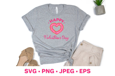 Happy Valentine’s Day. Heart donut. Valentines gift SVG LaBelezoka 