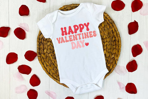 Happy Valentines Day I Groovy Valentines Day SVG I Valentine SVG Happy Printables Club 