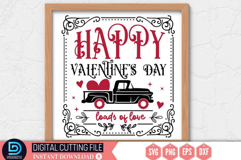 Happy valentine's day loads of love SVG SVG DESIGNISTIC 