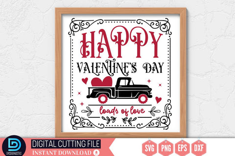 Happy valentine's day loads of love SVG SVG DESIGNISTIC 