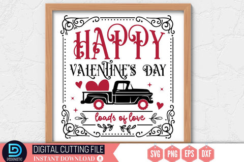 Happy valentine's day loads of love SVG SVG DESIGNISTIC 