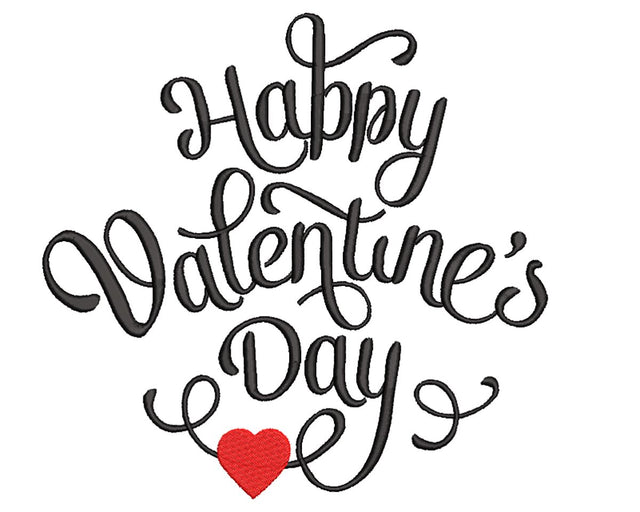 Happy Valentine's Day Machine Embroidery Design Embroidery/Applique DESIGNS Canada Embroidery 