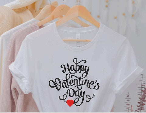 Happy Valentine's Day Machine Embroidery Design Embroidery/Applique DESIGNS Canada Embroidery 