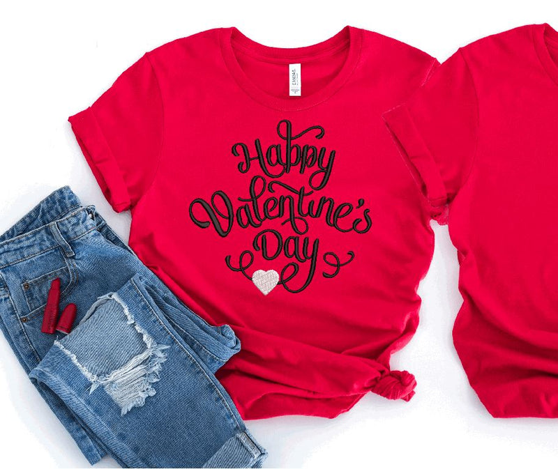 Happy Valentine's Day Machine Embroidery Design - So Fontsy