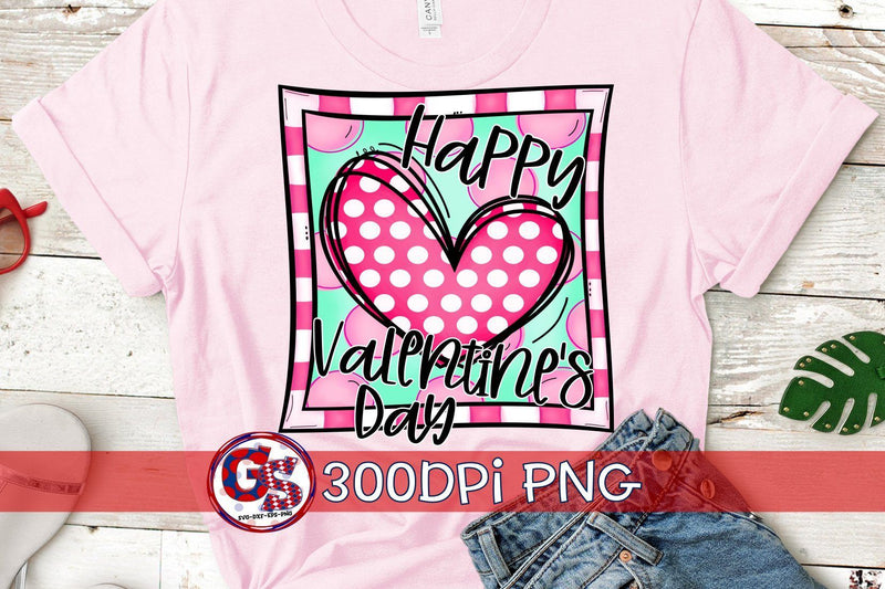Happy Valentine's Day PNG for Sublimation Sublimation Greedy Stitches 