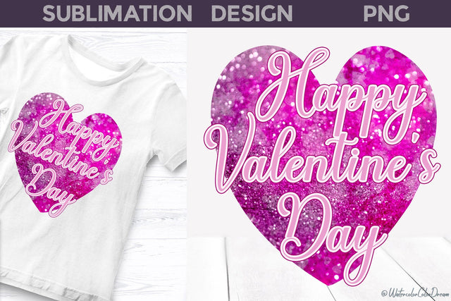 Happy Valentines Day PNG | Valentine Sublimation Design Sublimation WatercolorColorDream 